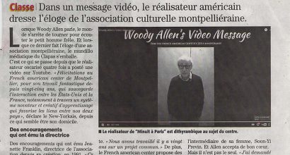 Presse - Woody Allen - Fan du French American Center de Montpellier